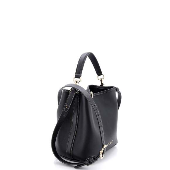 Gucci Emblem Bucket Bag Leather Small #202781G22B - Picture 2 of 6